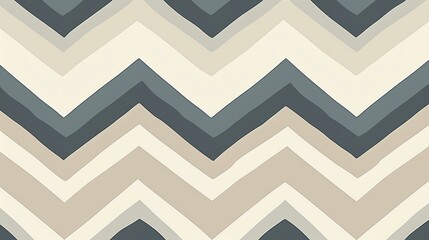 A sophisticated and modern Chevron zigzag pattern, perfect for contemporary and chic backgrounds. Soft, neutral colors add a touch of elegance to any design project. - obrazy, fototapety, plakaty
