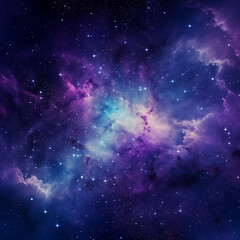Galaxy nebula space, purple and blue
