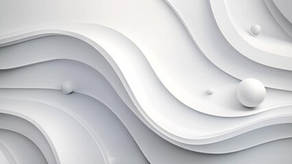 Elegant white animation, graceful motion, modern visual art.