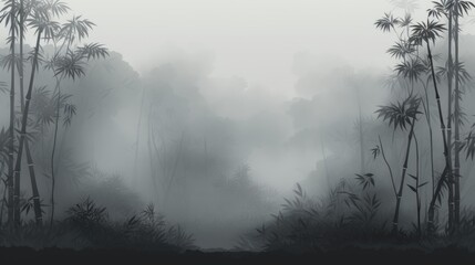 Background with bamboo forest in Gray color.