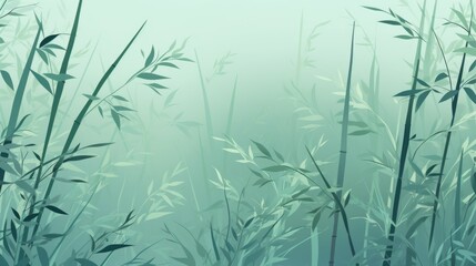 Background with bamboo forest in Mint color - obrazy, fototapety, plakaty