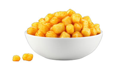 Cheese Potato Puff Snack png / transparent