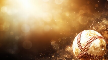 Fototapeta na wymiar Background with baseball in Gold color