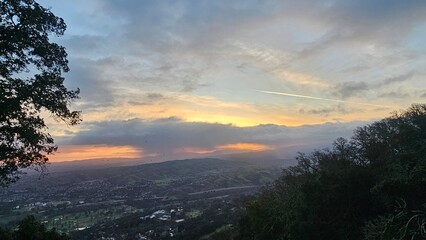 sunrise over the mountains