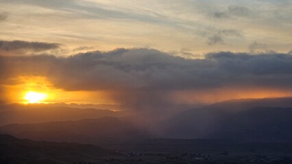 sunrise in the mountains