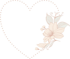 Wedding frame flower heart 