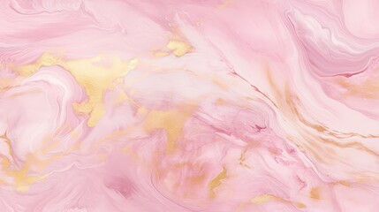 Fototapeta premium Abstract seamless Pink Marble Canvas with Gold Glitter, where liquid textures dance with golden accents, creating a fusion of modern luxury and artistic expression