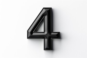 Fototapeta premium black bold number 4 
