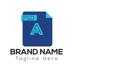 Abstract A letter modern initial lettermarks logo design	
