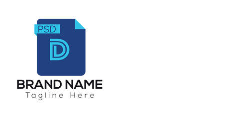 Abstract D letter modern initial lettermarks logo design	