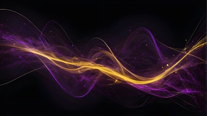 Fototapeta premium Waving particle technology with an abstract backdrop design. Large-scale data and technological background, with dots and waves moving in an abstract way. First (1)