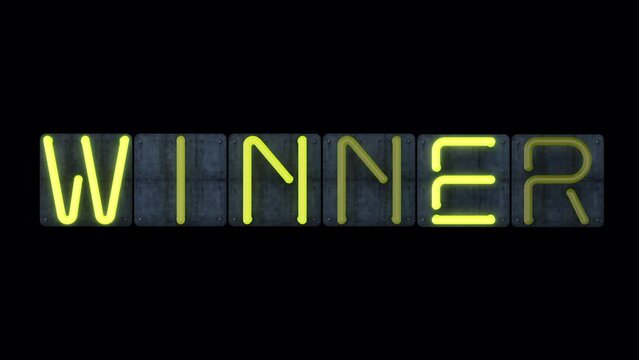 Winner Caption Neon Sign