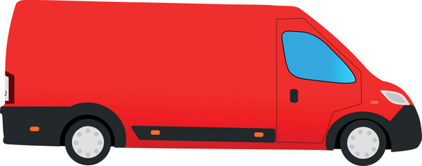 red truck isolated on white