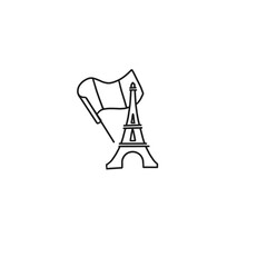 Fototapeta na wymiar France, French Flag country illustration Eiffel tower Paris 