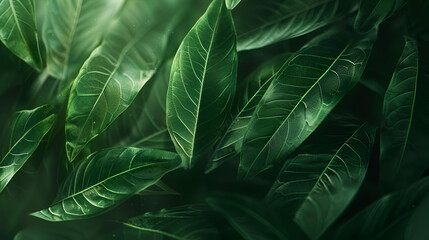 abstract green leaf texture nature background tropical, leaves of Spathiphyllum cannifolium, abstract green texture, nature background, tropical leaf, creative layout, green leaves, Generative Ai 
