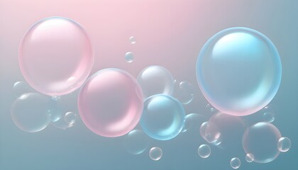 blue and pink color bubbles background.
