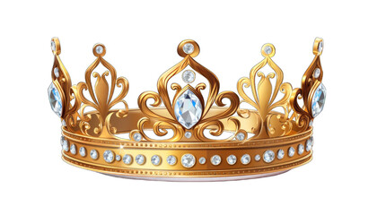 elegant golden crown png / transparent