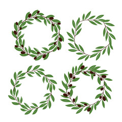 Simple vector olive branch illustration for your design