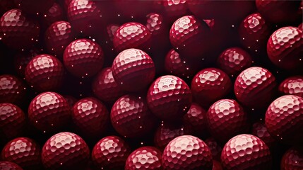 Background with golf balls in Garnet color