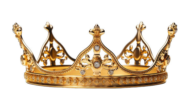 elegant golden crown png / transparent