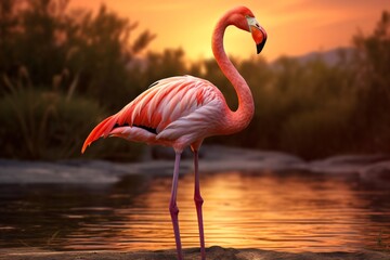 Fototapeta premium Closeup of a flamingo