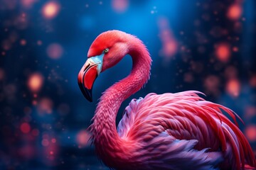 Fototapeta premium Closeup of a flamingo