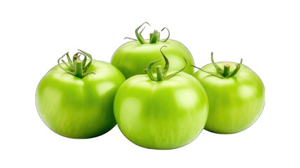 fresh 3 green tomatoes png / transparent