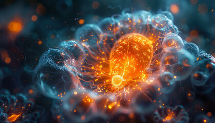 Obraz premium Embryo in shape of baby inside a belly,generative ai