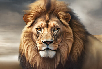 Fototapeta premium Lion face