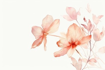 Fototapeta na wymiar Watercolor floral illustration. artistic and elegant design element