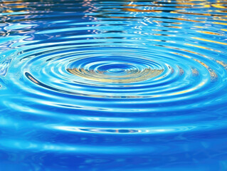 Blue Pool With Ripples in the Water