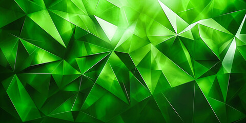 Green Geometric Pattern, Abstract Background, Modern Design and Texture - obrazy, fototapety, plakaty