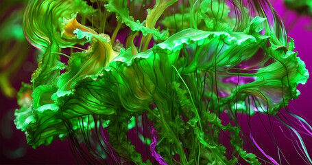 Abstract fantastic colorful jellyfish for elegant artwork