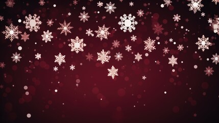 Background with snowflakes in Garnet color - obrazy, fototapety, plakaty