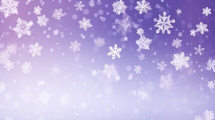 Naklejka na ściany i meble Background with snowflakes in Lavender color.