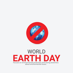 World Earth Day, creative concept,  3d illustration