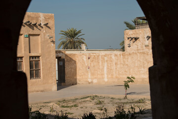 Doha ,Qatar-April 20,2023: Al Wakrah Market is built in a traditional Arabic architectural style.