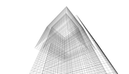 Abstract modern building. Architectural background