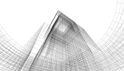 Abstract modern building. Architectural background