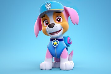 Obraz premium Cute dog posing isolated over beautiful isolated background AI Generated Dog in cute dressing Illustration Cheerful cute dog on white background dog in hero dress super hero dog