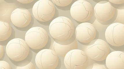 Background with volleyballs in Ivory color.-