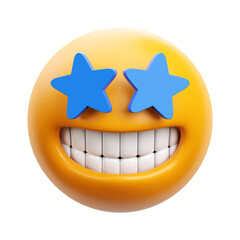 star emoji 3d render icon illustration