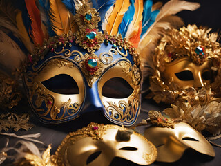 Traditional venetian carnival mask in Venice