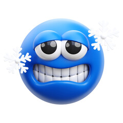 Cold emoji 3d render icon illustration