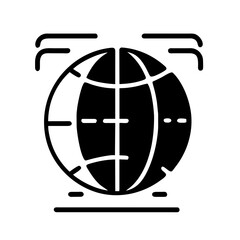 Fototapeta na wymiar Globe icon symbolizing the world and earth, capturing the essence of global connectivity and unity 