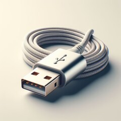 usb cable on white background
