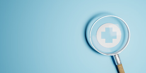 Health insurance and medical welfare concept. Plus symbol and healthcare medical icon in a...