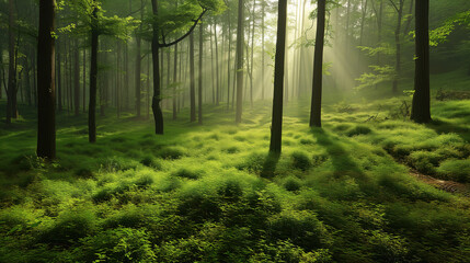 Obraz premium beautiful green forest