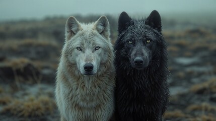 Dawn of Duality: Arctic and Shadow Wolves Together