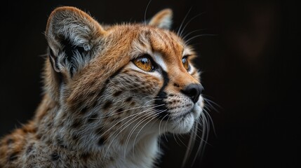 Fototapeta premium Feline Contemplation: The Lynx's Quiet Moment
